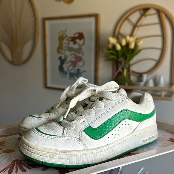Vintage OG Vans Mannaz Sneakers in Green / White in Size US 7 - Picture 1 of 10